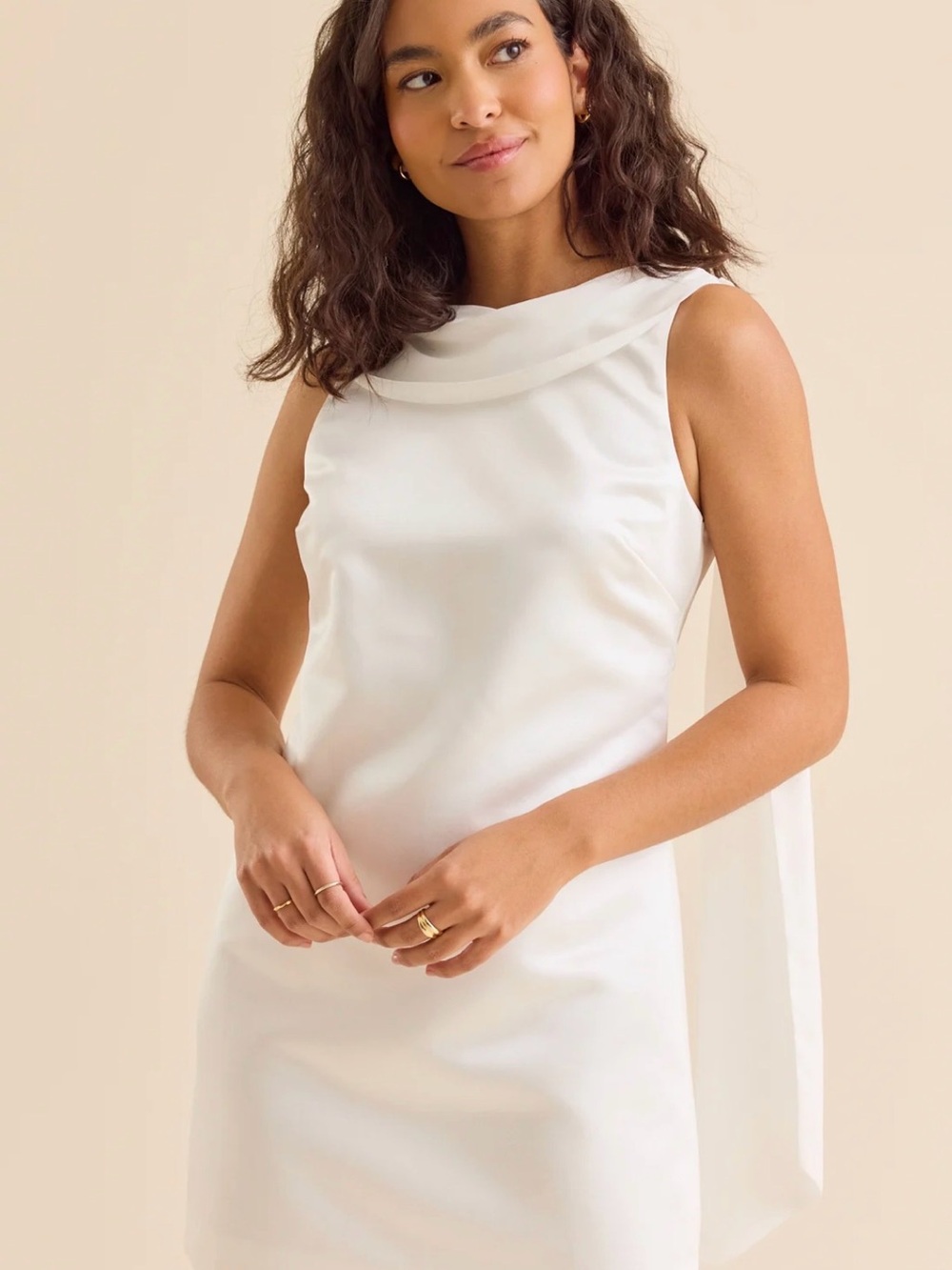 NwT Bridal Cocktail Alma Satin Mini Dress #D25